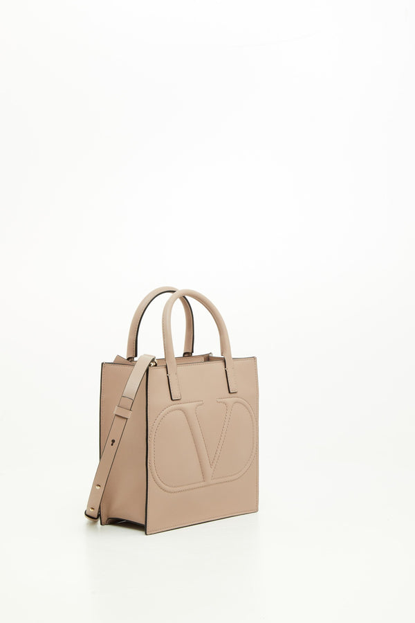 BORSA SHOPPING PICCOLA VLOGO WALK IN VITELLO 