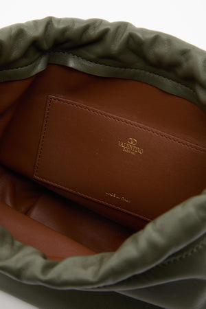 MINI BORSA A SACCHETTO VLOGO POUF IN NAPPA