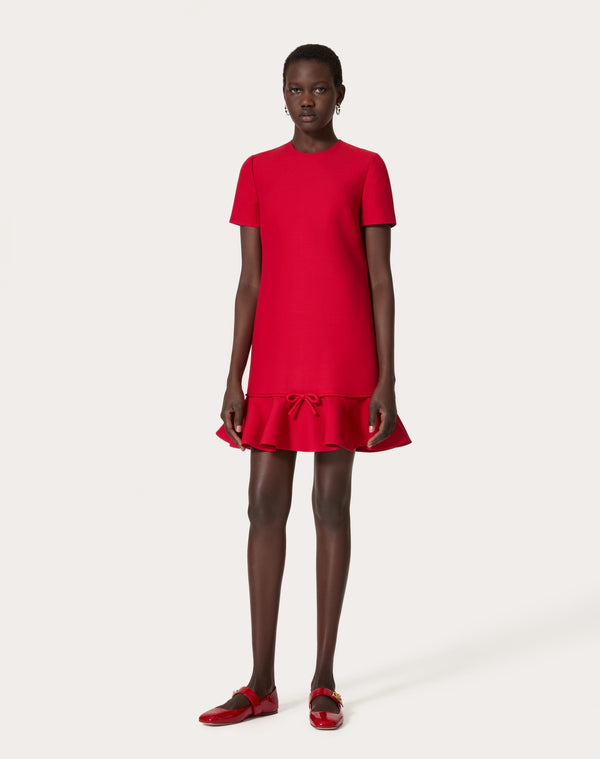 Abito Corto In Crepe Couture 