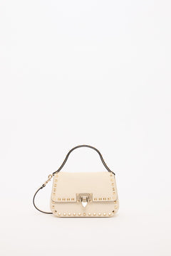 BORSA PICCOLA A MANO ROCKSTUD IN VITELLO GRANATO