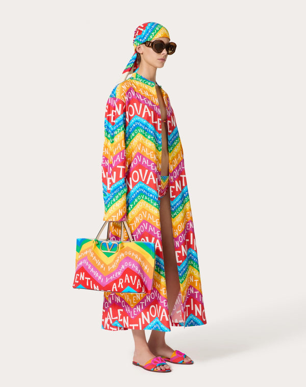Abito Midi In Popeline Valentino Chevron24 