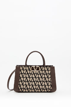 Borsa Media A Mano Vlogo Signature Toile Iconographe