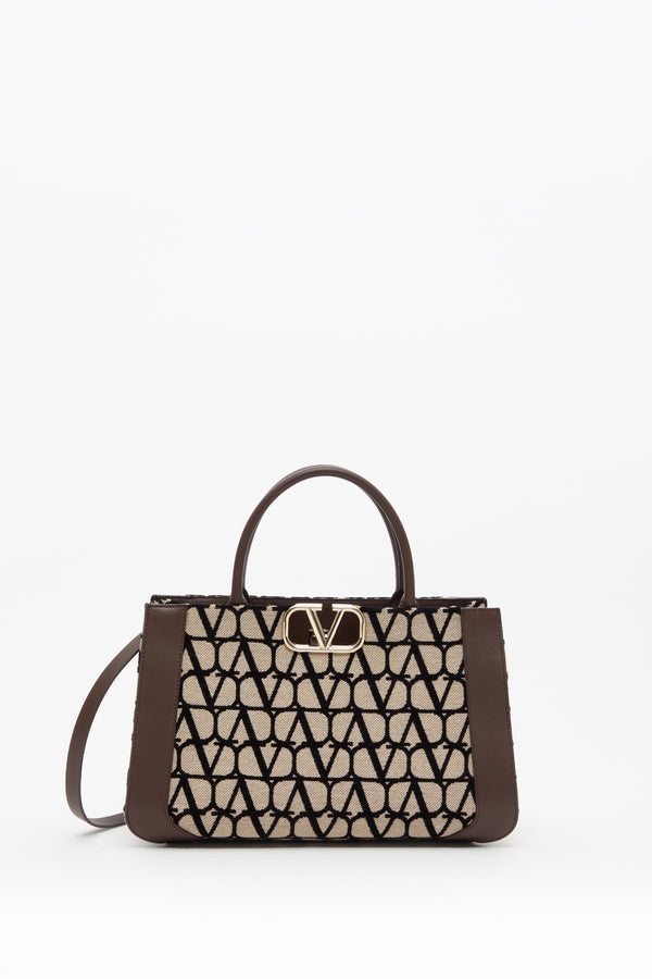 Borsa Media A Mano Vlogo Signature Toile Iconographe