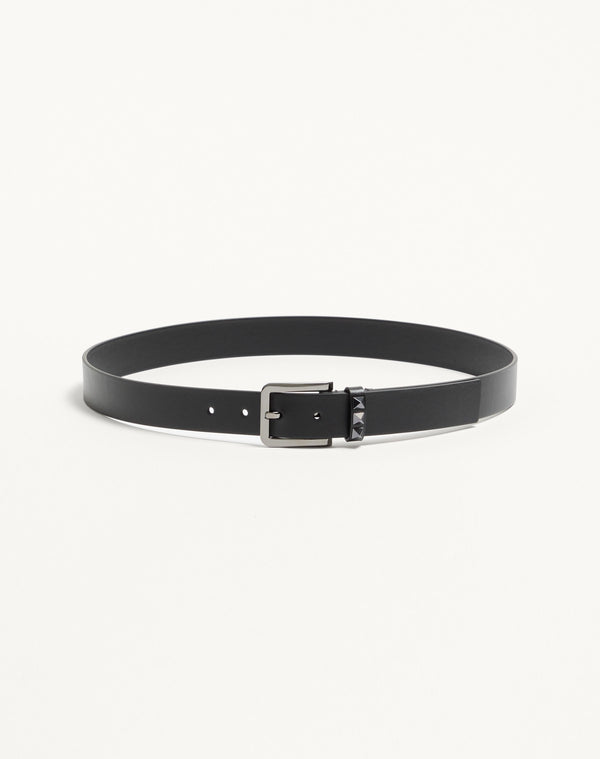 Cintura Rockstud In Vitello 30 Mm