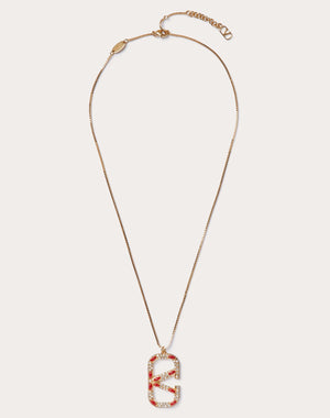 Collana Vlogo Signature In Metallo, Perla, Smalto E Cristalli Swarovski®