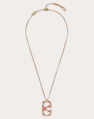 Collana Vlogo Signature In Metallo, Perla, Smalto E Cristalli Swarovski®
