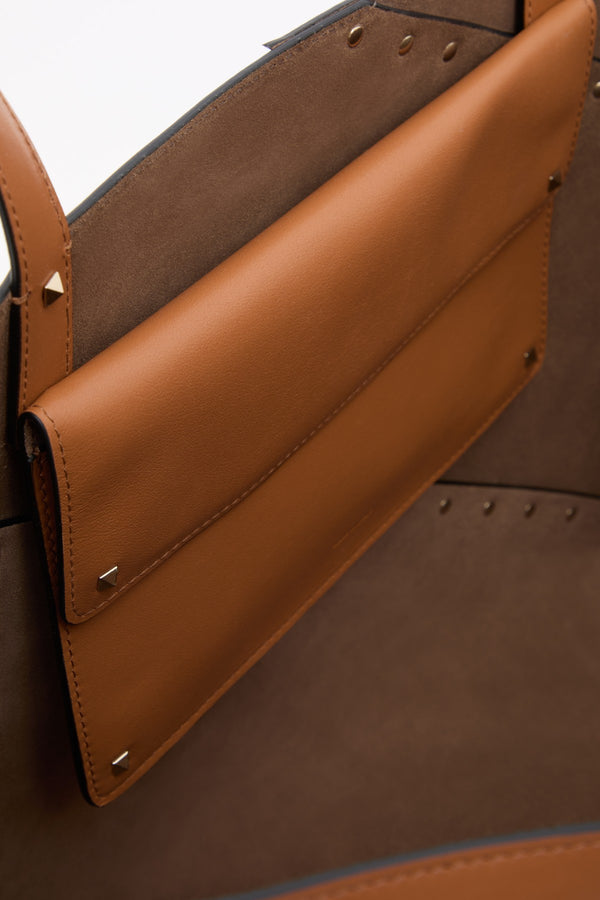 BORSA SHOPPING VALENTINO GARAVANI ROCKSTUD WISPY IN VITELLO 