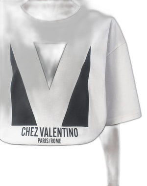 T-Shirt In Jersey Cotton Con Stampa Chez Valentino