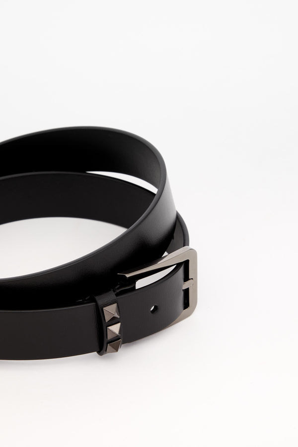 CINTURA ROCKSTUD IN VITELLO 30 MM