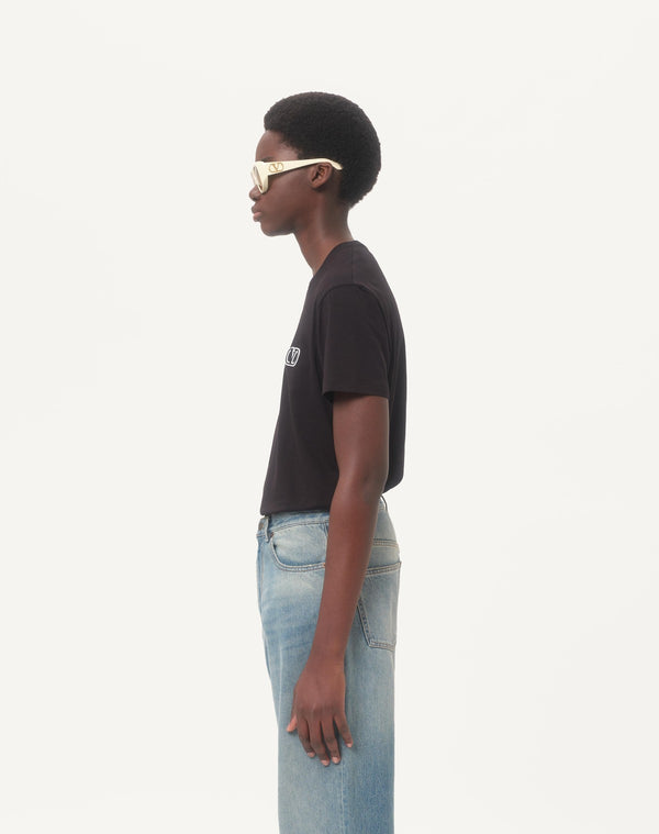 T-Shirt In Cotone Con Patch Vlogo Signature