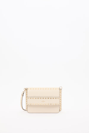 BORSA PICCOLA A TRACOLLA ROCKSTUD IN VITELLO GRANATO