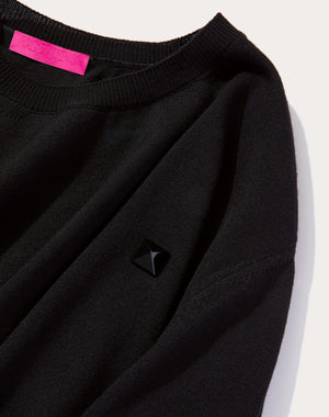 Maglione Girocollo In Lana Con Dettaglio Borchia