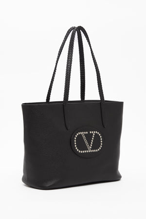 Borsa Shopping Valentino Garavani Nellcôte In Vitello Granato