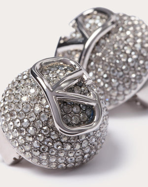 Orecchini Vlogo Signature In Metallo E Cristalli Swarovski®