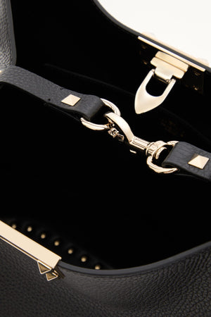 BORSA SHOPPING ROCKSTUD IN VITELLO GRANATO