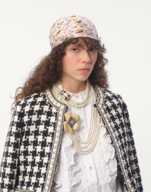 Foulard Papier Floral In Seta