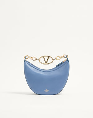 Mini Hobo Vlogo Moon Bag  In Nappa Con Catena