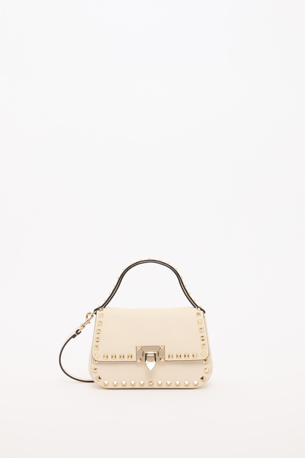 BORSA PICCOLA A MANO ROCKSTUD IN VITELLO GRANATO