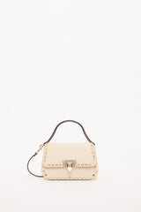 BORSA PICCOLA A MANO ROCKSTUD IN VITELLO GRANATO