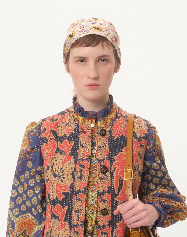 Abito midi in Mussola di Cotone stampato