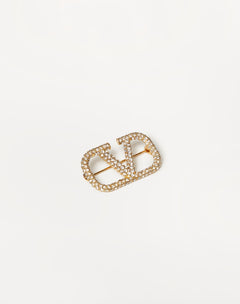Spilla Vlogo Signature  In Metallo E Cristalli Swarovski ®