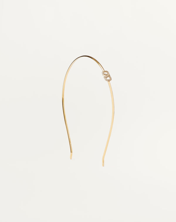 Cerchietto Vlogo Signature In Metallo E Cristalli Swarovski®