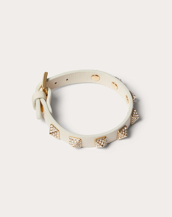 Bracciale Rockstud In Pelle E Cristalli Swarovski®