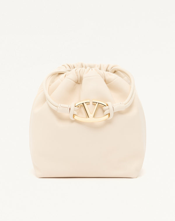 BORSA A SACCHETTO VLOGO POUF IN NAPPA
