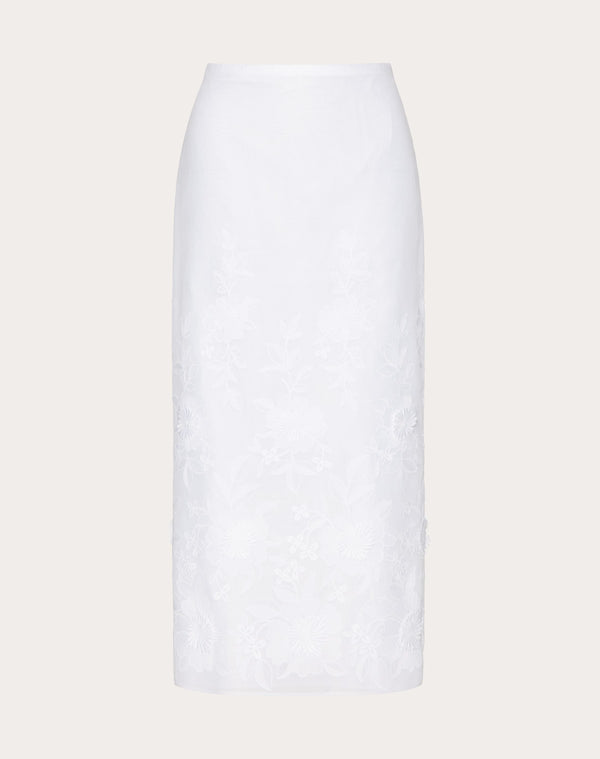 Gonna Midi In Camellia Organdis 