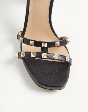 SANDALO ROCKSTUD IN VITELLO STAMPA ALCE 100MM