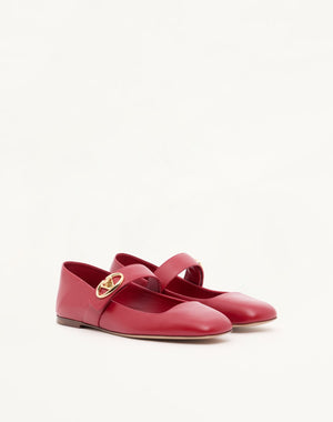 Ballerina Mary-Jane Vlogo Locker In Vitello