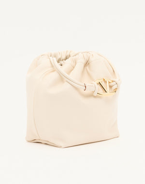 BORSA A SACCHETTO VLOGO POUF IN NAPPA