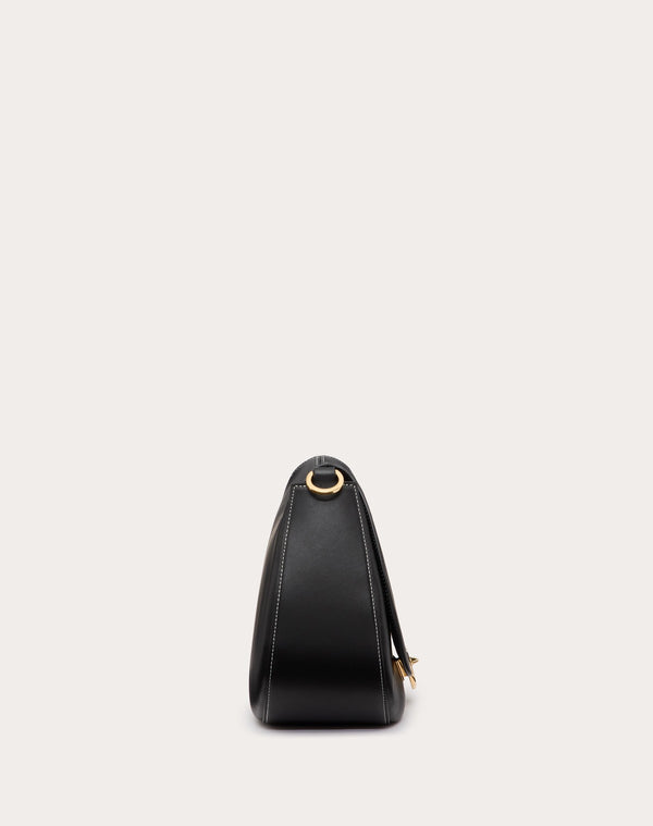Borsa A Spalla Media Valentino Garavani Ohval In Vitello Nappato