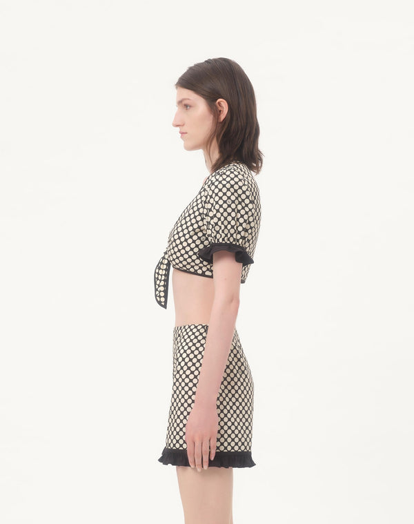Top In Popeline Stampa Plus De Pois