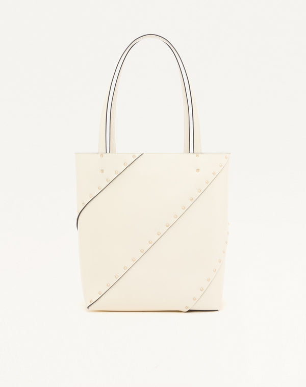 BORSA SHOPPING VALENTINO GARAVANI ROCKSTUD WISPY IN VITELLO 