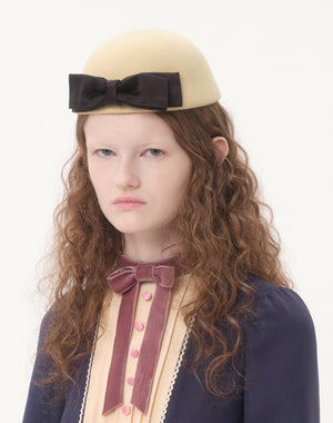 Cappello Vlogo Signature In Tessuto Lapin E Fiocco In Raso