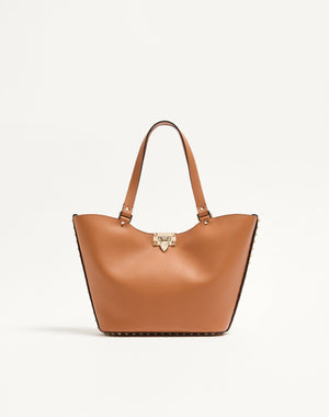 BORSA SHOPPING PICCOLA ROCKSTUD IN VITELLO GRANATO