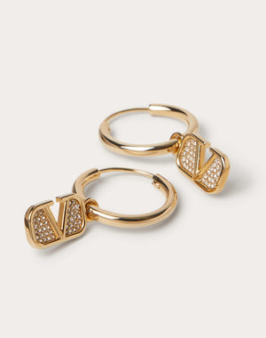 Orecchini Vlogo Signature In Metallo E Cristalli Swarovski ®