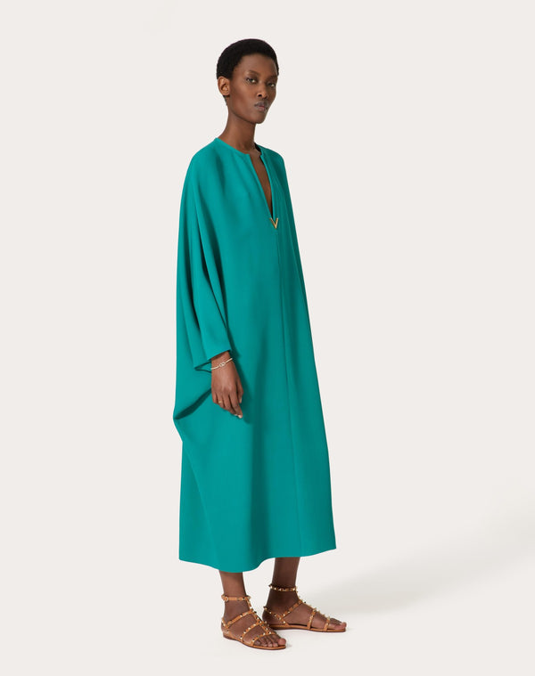 Abito Midi In Cady Couture 