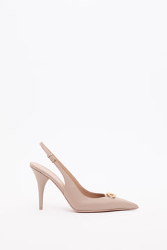 DÉCOLLETÉ SLINGBACK VLOGO THE BOLD EDITION IN VITELLO 100MM