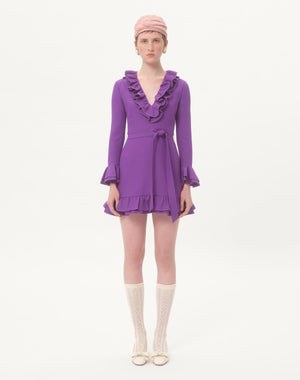 Abito Corto In Crepe Couture 