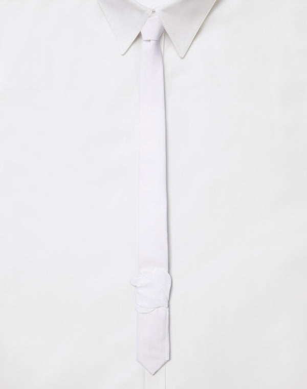 Cravatta Valentie In Lana E Seta Con Ricamo Fiore 