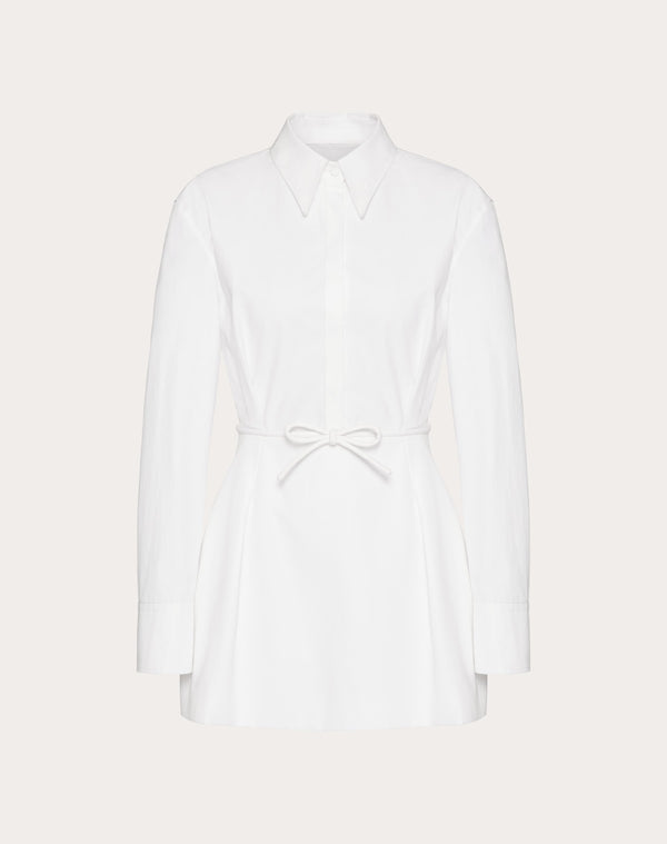 Abito Corto In Compact Popeline 