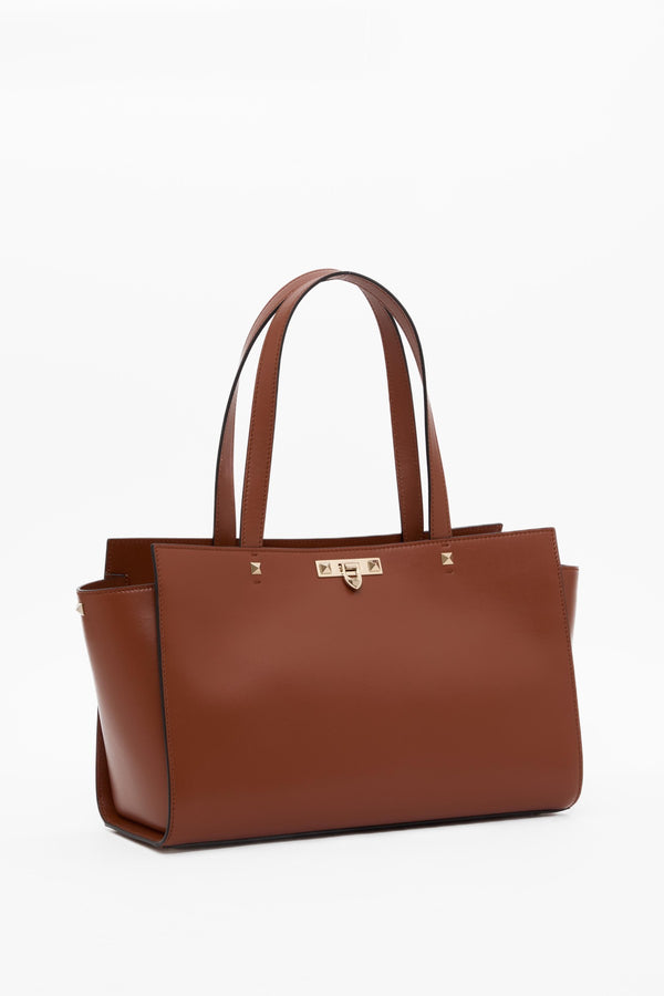 BORSA GRANDE ROCKSTUD FIERCE IN VITELLO