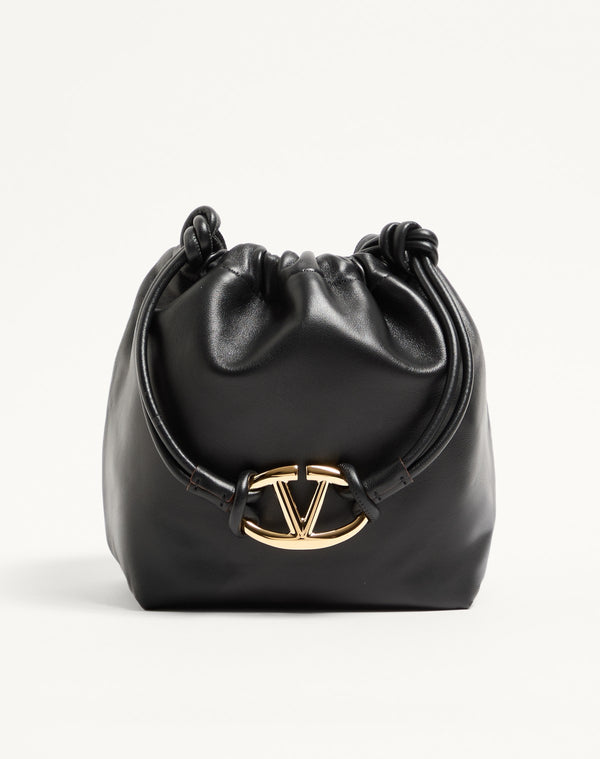 BORSA A SACCHETTO VLOGO POUF IN NAPPA