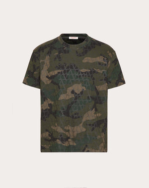 T-Shirt In Cotone Con Stampa Toile Iconographe Camouflage
