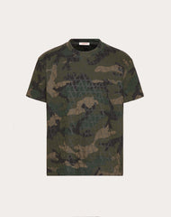 T-Shirt In Cotone Con Stampa Toile Iconographe Camouflage
