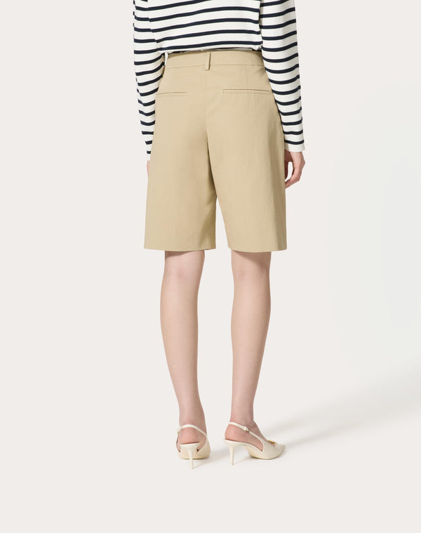 Bermuda In Diagonal Cotton Linen 