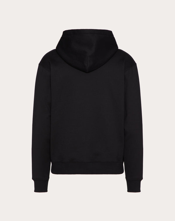 Felpa In Cotone Tecnico Con Cappuccio E Vltn Tag