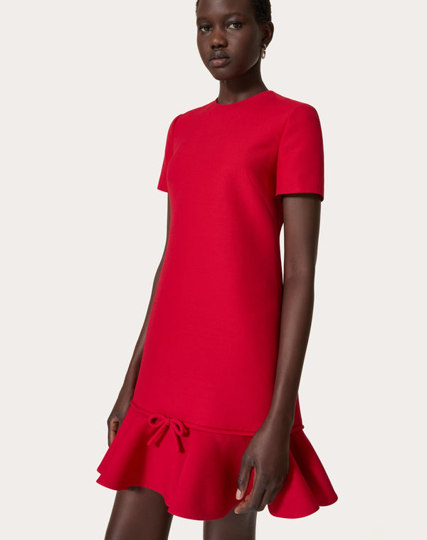 Abito Corto In Crepe Couture 